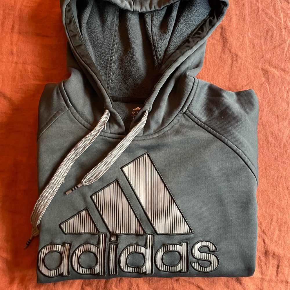 Blue/gray Adidas hoodie. Size medium
